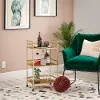 Helix Contemporary Gold 3-Shelf Utility Cart
