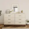 Kelly Transitional Ivory Oak 6-Drawer Dresser
