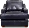 Azul Blue Leather Chair