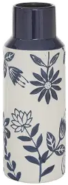 Bluebell 15 Inch Blue and White Ceramic Floral Vase
