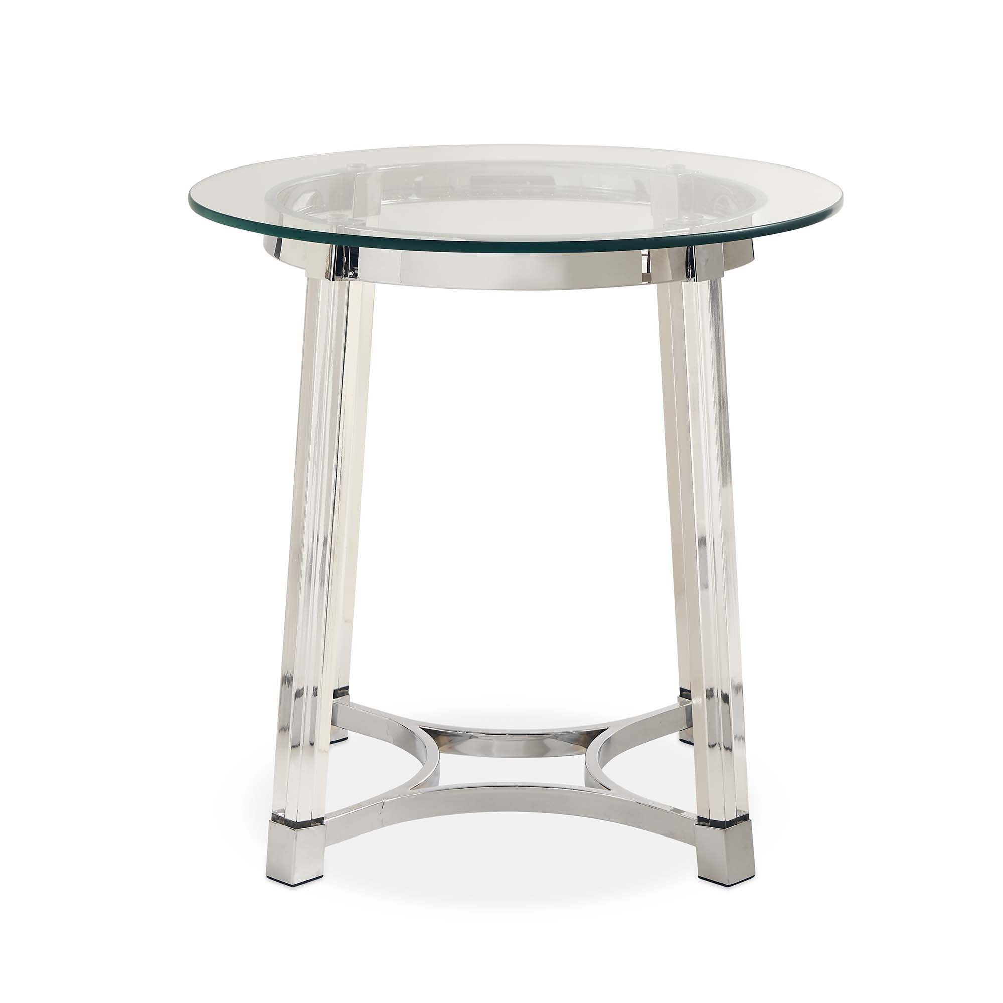 Lucinda Glass and Chrome Metal End Table-6