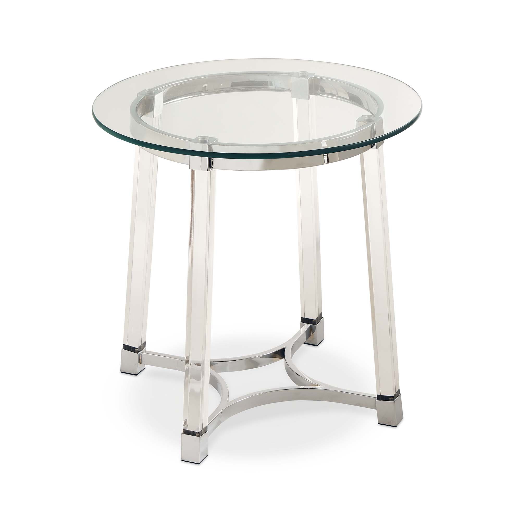 Lucinda Glass and Chrome Metal End Table-7