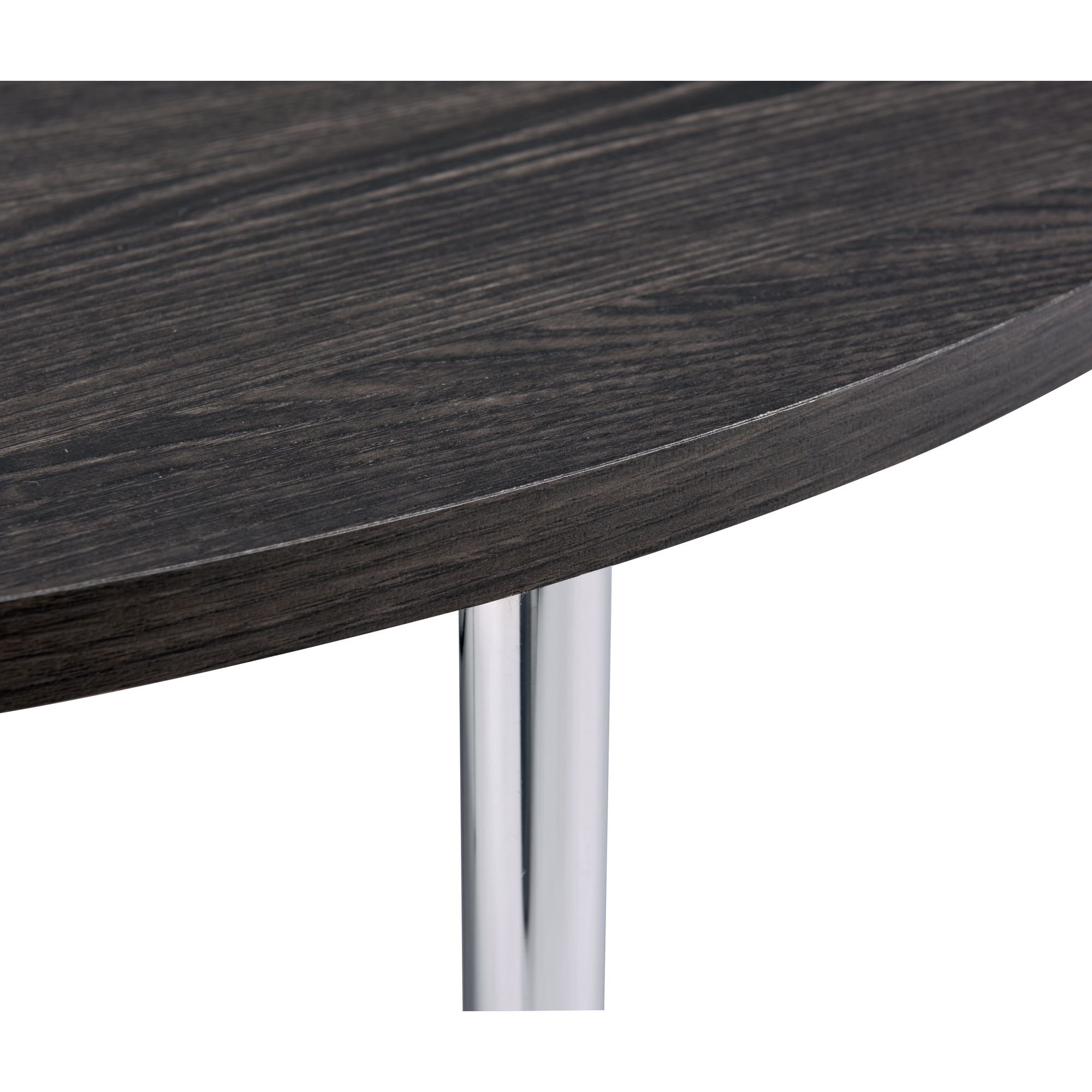 Dakota Charcoal Off Black and Chrome Round 3 Pack Table Set-5
