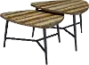 Tribeca Natural Coffee Table, Set of 2