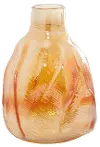 14 Inch Orange and White Vase