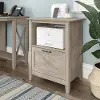 KWF124WG-03 Key West Farmhouse Washed Gray 1-Drawer File Table Stand - Bush Furniture