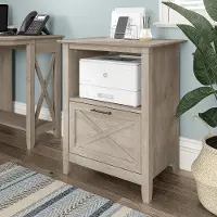 KWF124WG-03 Key West Farmhouse Washed Gray 1-Drawer File Table Stand