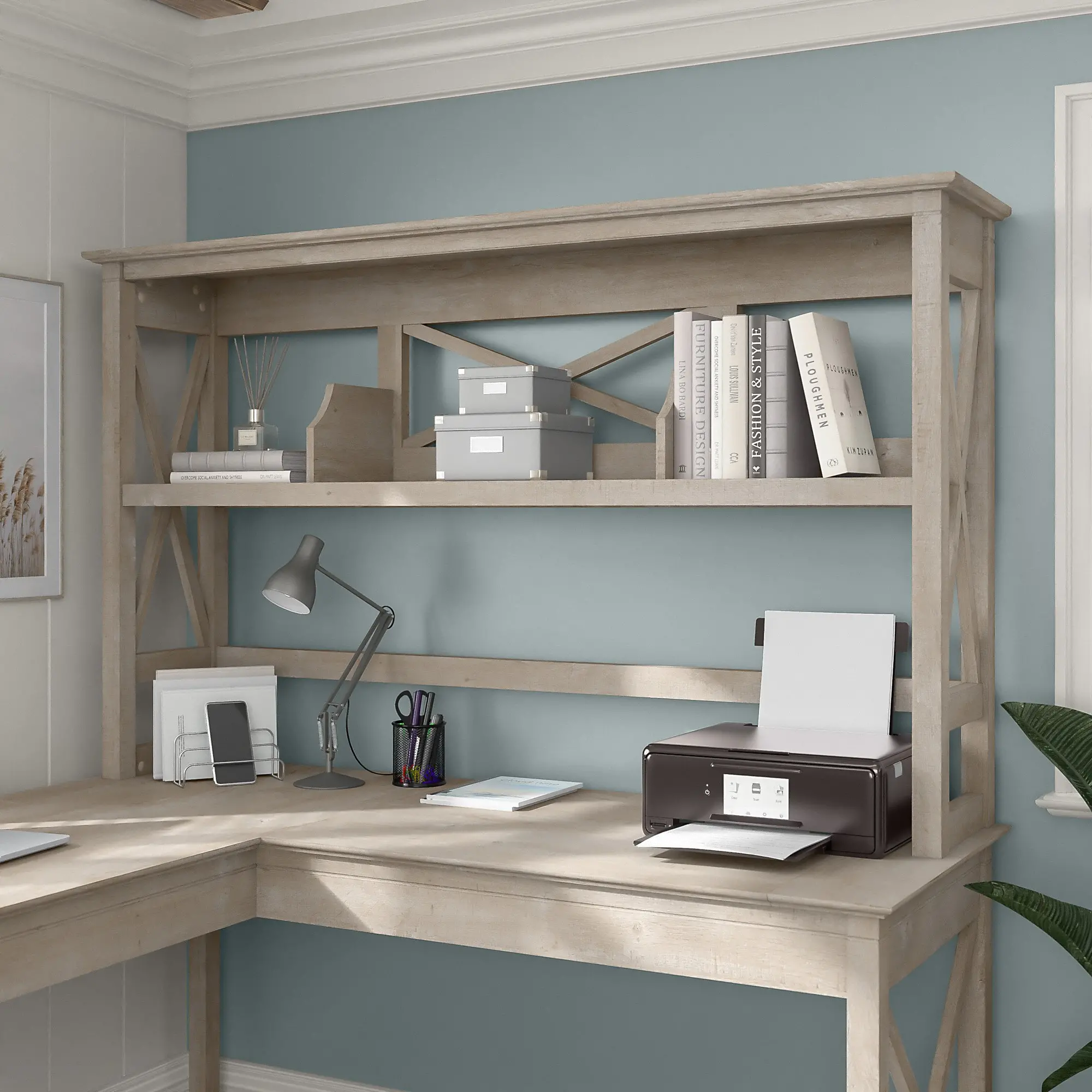 KWH160WG-03 Key West Farmhouse Washed Gray 60W Hutch-1