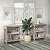 KWS053WG Set of 2 Key West Farmhouse Washed Gray Bookcases - Bush Furniture