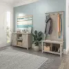 KWS054WG Key West Farmhouse Washed Gray Shoe Bench and Hall Tree with Small Storage