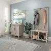 KWS055WG Key West Farmhouse Washed Gray Shoe Bench Hall Tree and Secretary Desk