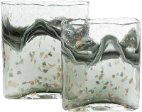 Medium 8.6 Inch Translucent Gray Vase