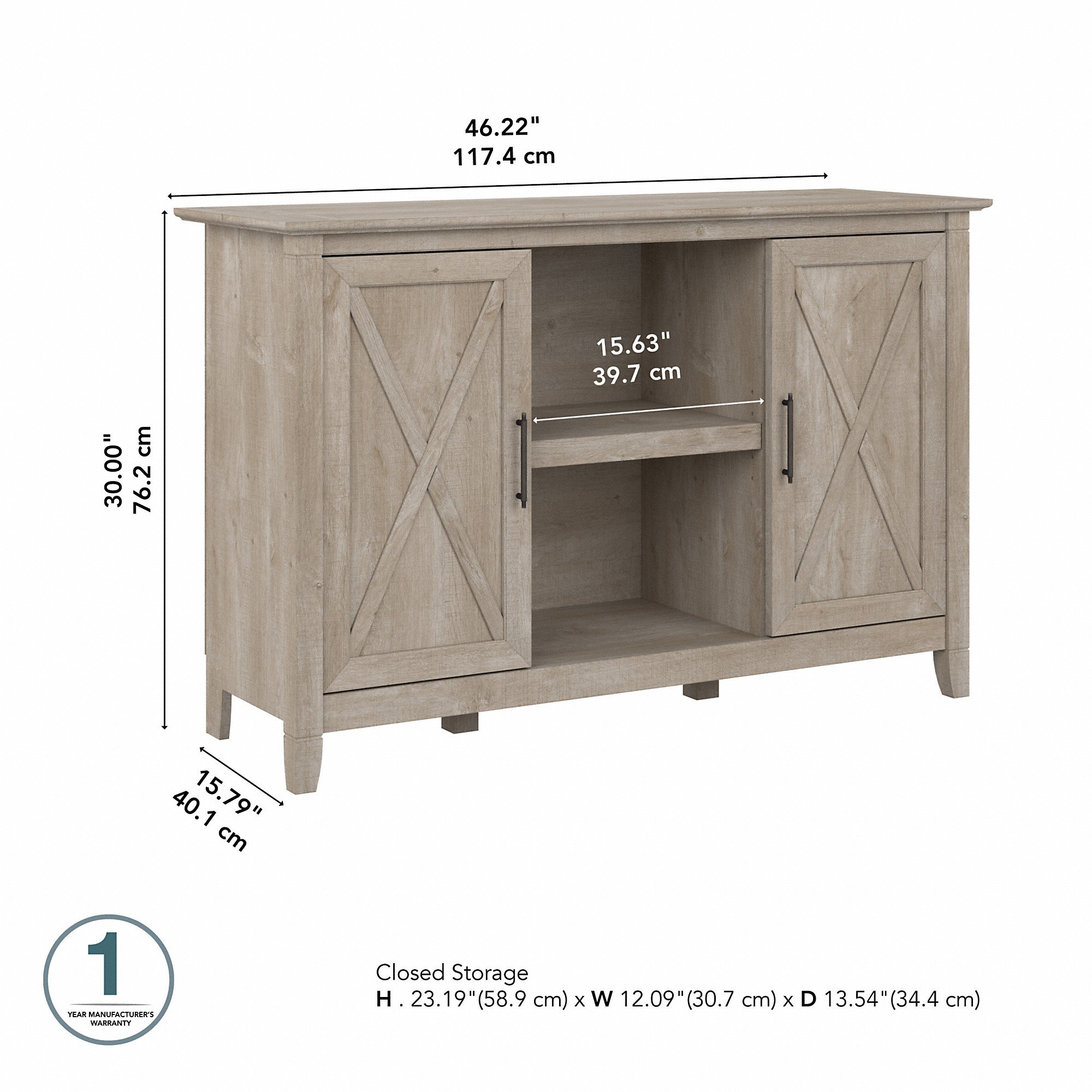 Key West Washed Gray Accent Cabinet-7