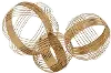 6 Inch Gold Metal Sculpture