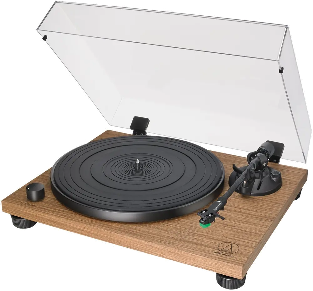 AT-LPW40WN/TURNTABLE Audio Technica Walnut Manual Belt-Drive Turntable-2