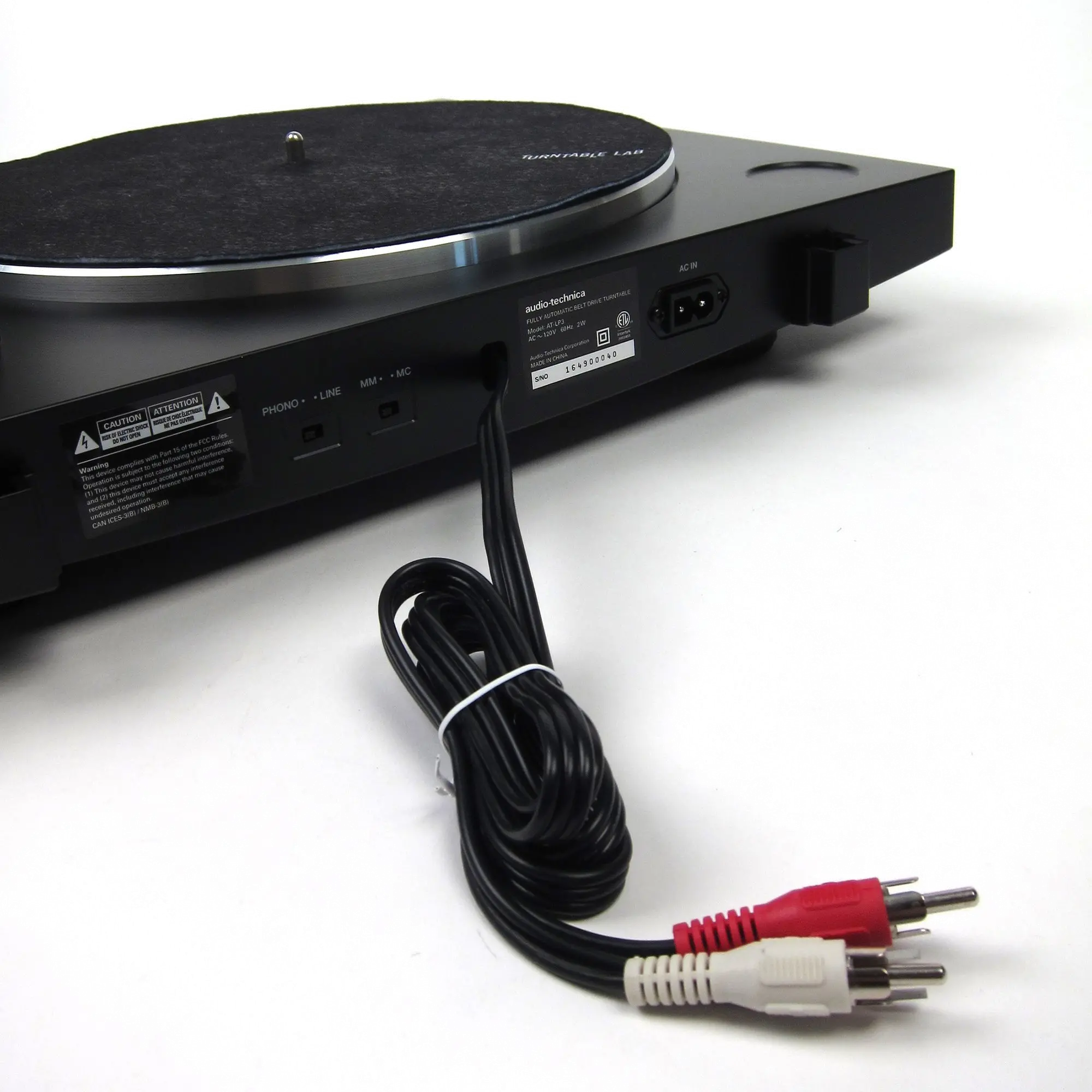 AT-LP3BK/TURNTABLE Audio Technica AT-LP3BK Automatic Turntable - Black-9