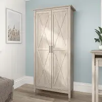 KWS266WG-03 Key West Farmhouse Washed Gray 2-Door Tall Storage Cabinet