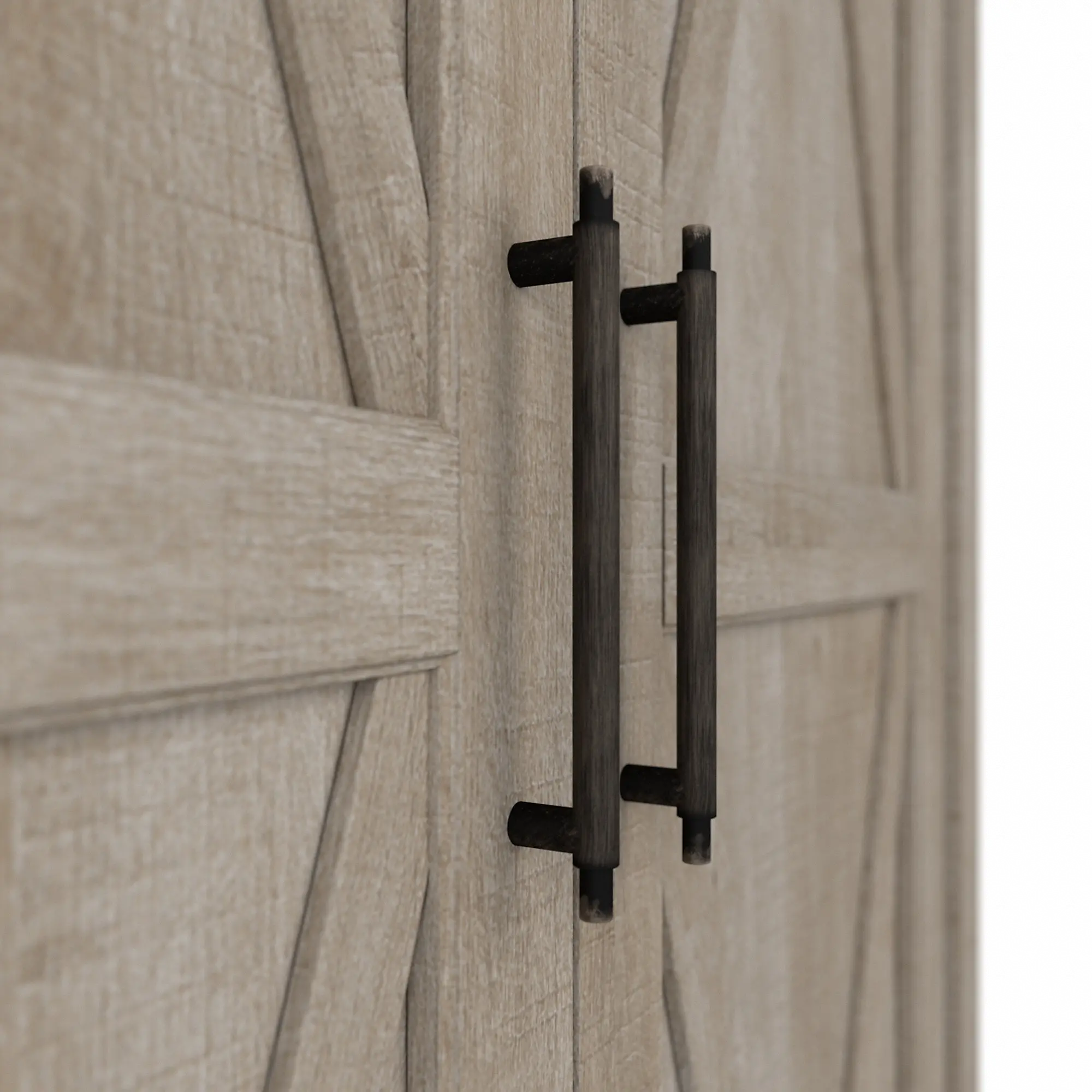 KWS266WG-03 Key West Farmhouse Washed Gray 2-Door Tall Storage Cabinet-5