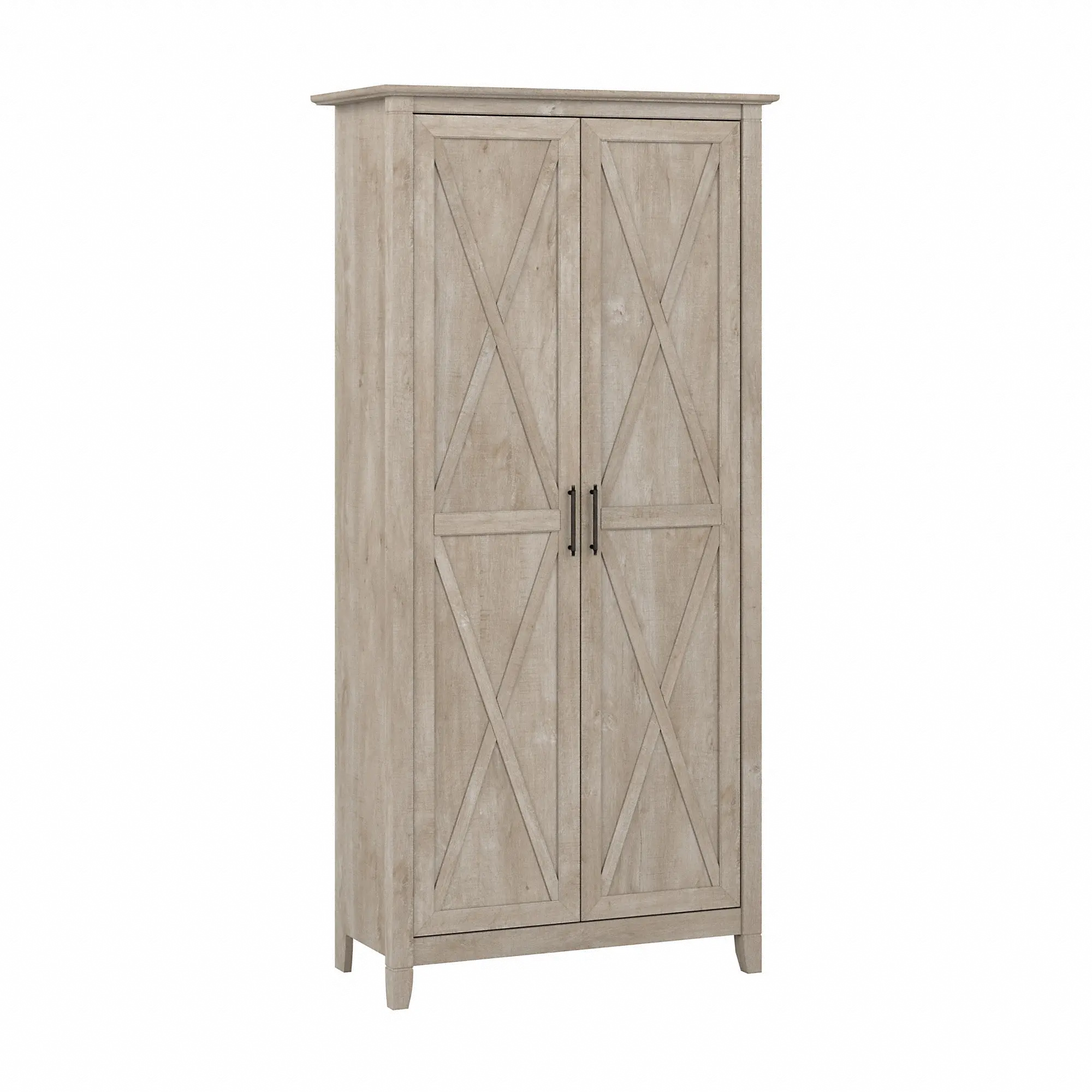 KWS266WG-03 Key West Farmhouse Washed Gray 2-Door Tall Storage Cabinet-7