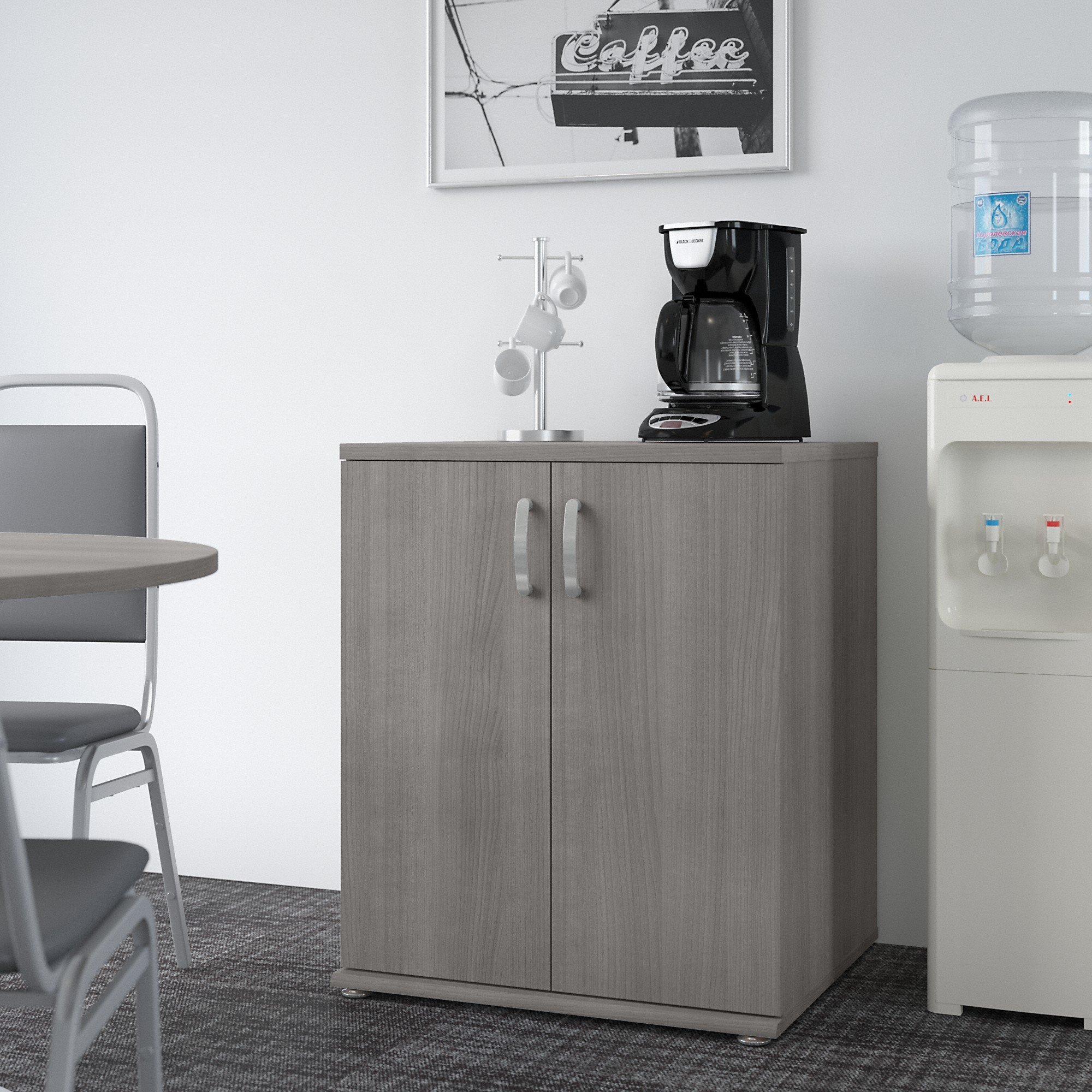 Universal Storage Modern Platinum Gray 28W 2-Door Base Cabinet-1