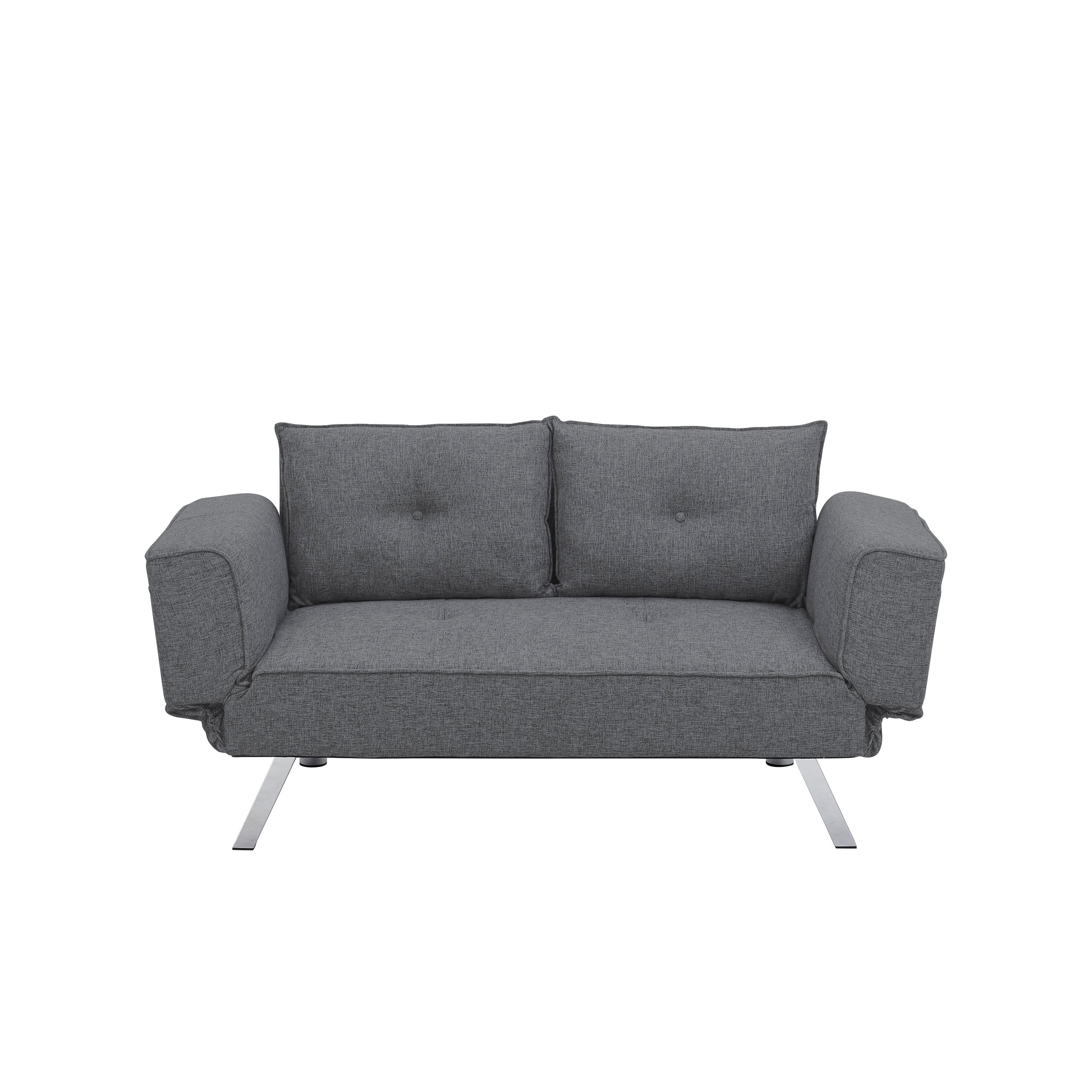 Miley Serta Gray Convertible Sofa-4