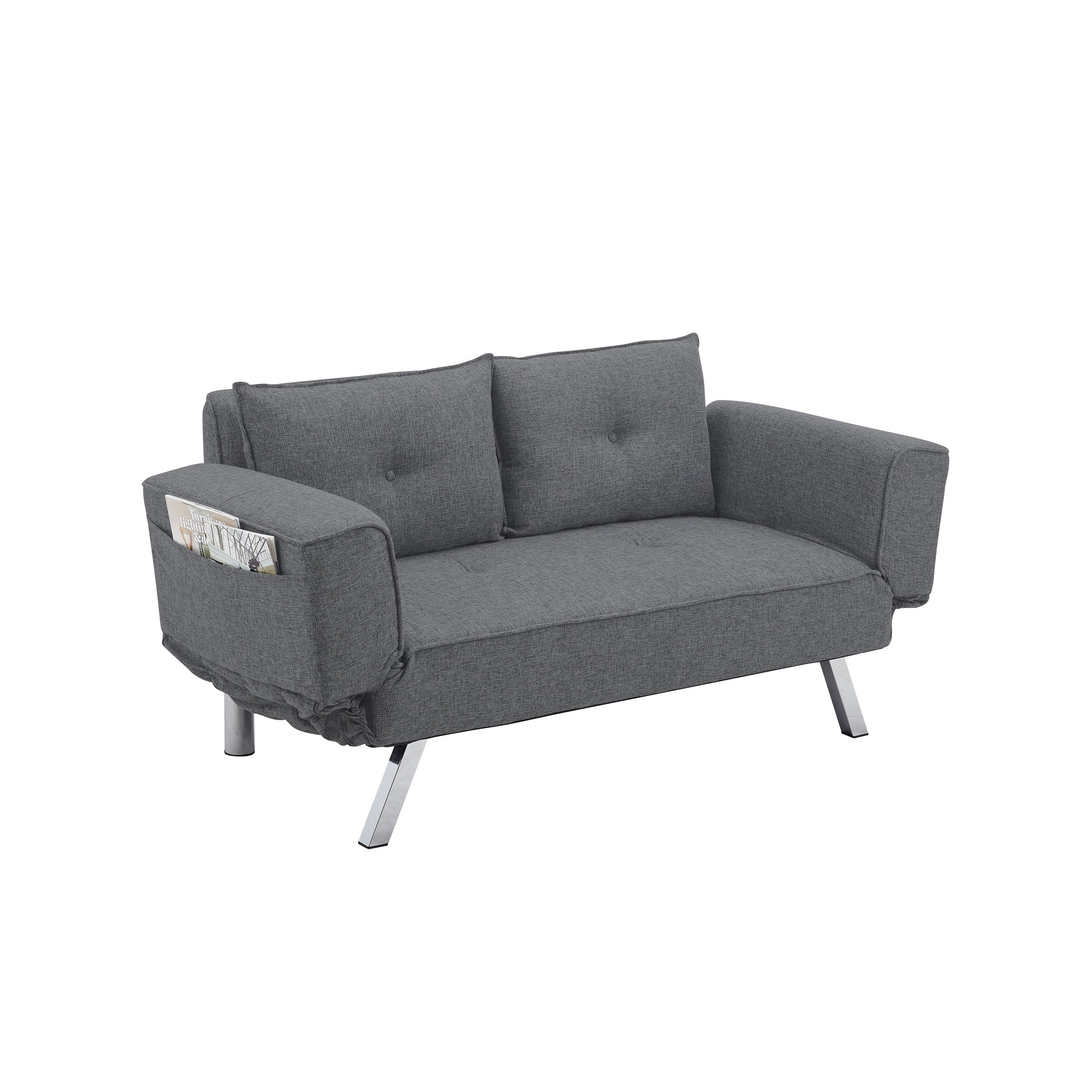 Miley Serta Gray Convertible Sofa-5