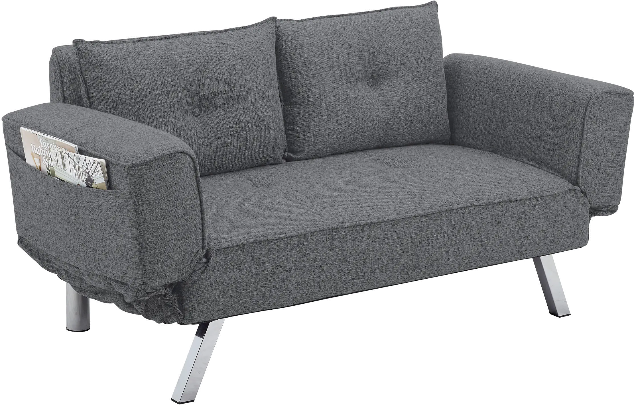 Miley Serta Gray Convertible Sofa-5