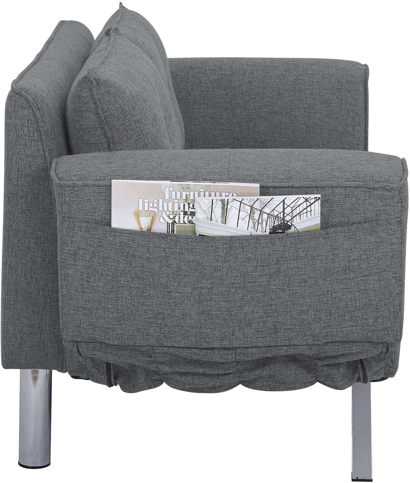 Miley Serta Gray Convertible Sofa-6