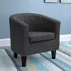 Antonio Contemporary Dark Grey Fabric Tub Chair