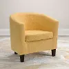 Antonio Contemporary Yellow Fabric Tub Chair