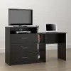 Rebel Transitional Espresso 3 in 1 Media Dresser and Desk Combo
