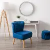 Lynwood Contemporary Blue Velvet Accent Chair