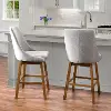 Boston Contemporary Set of Two Light Grey Formed Back Counter Height Stools