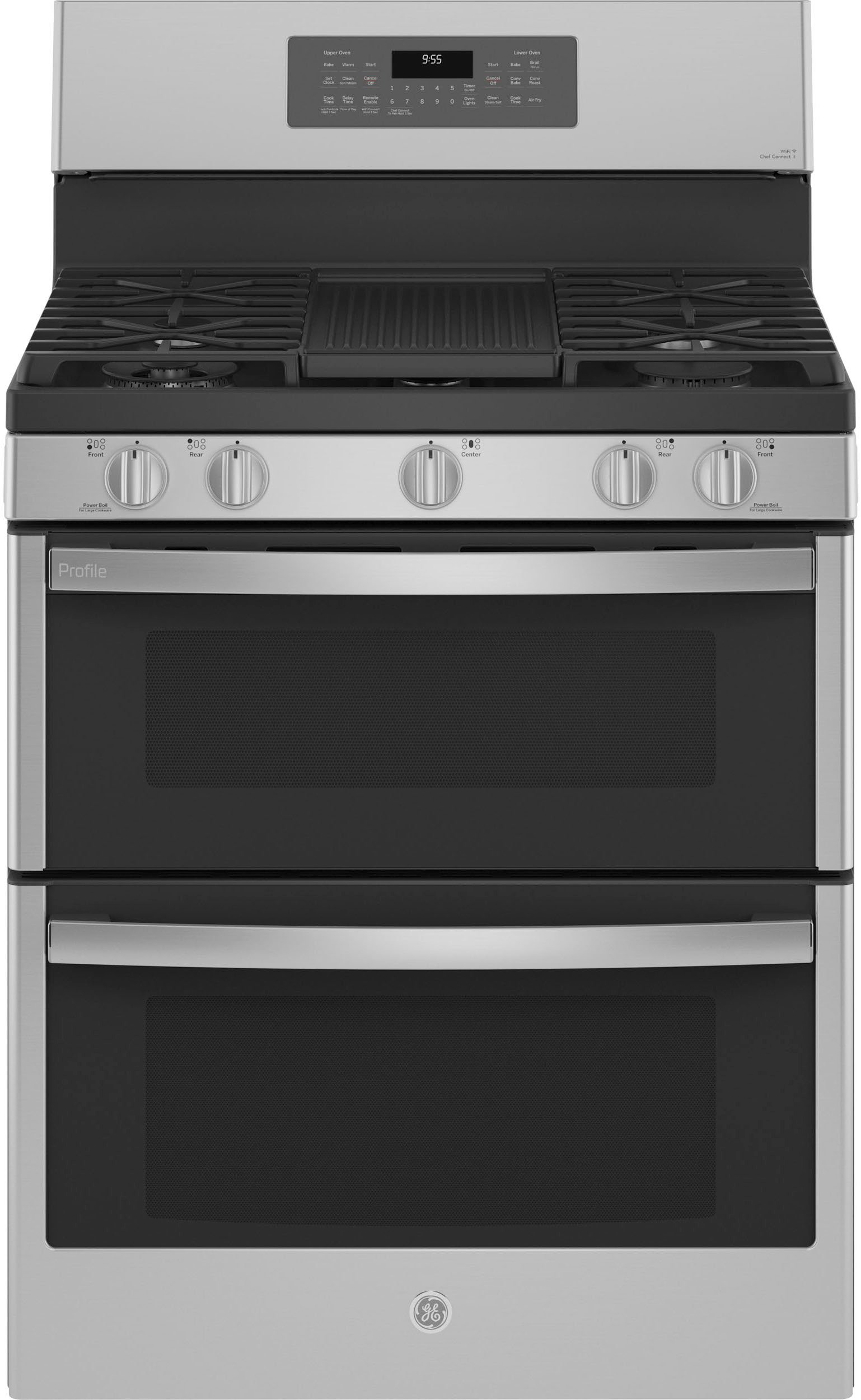 PGB965YPFS GE Profile Double Oven Gas Range - Fingerprint Resistant Stainless Steel-1