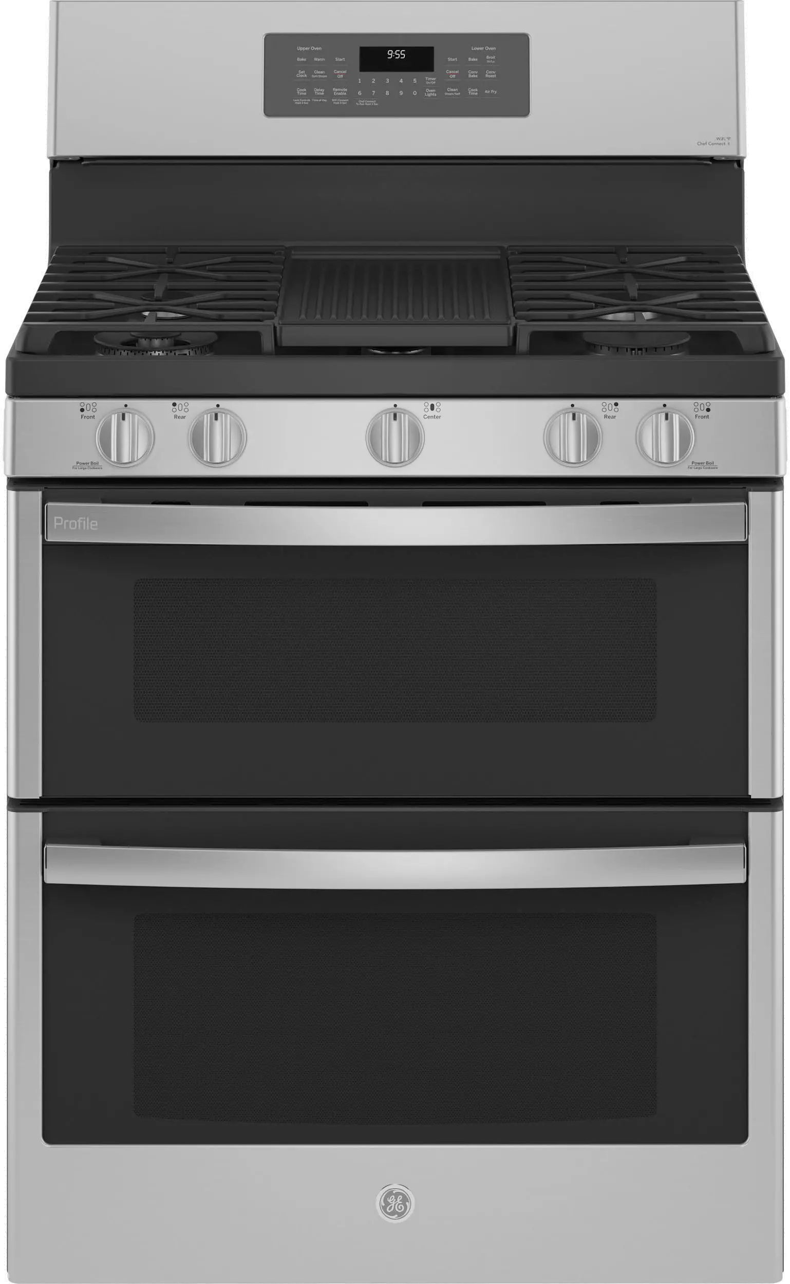 PGB965YPFS GE Profile Double Oven Gas Range - Fingerprint Resistant Stainless Steel-1