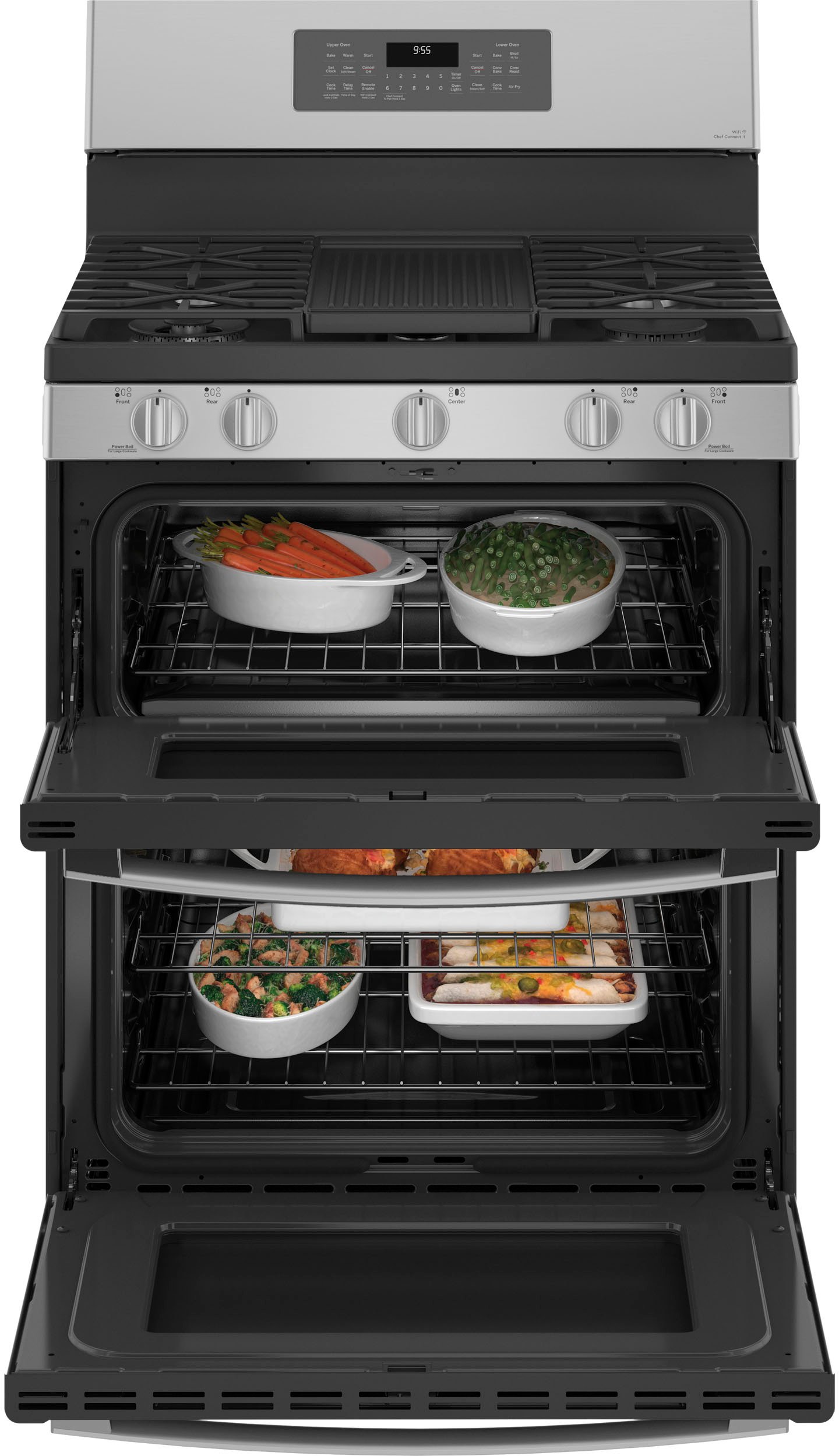 PGB965YPFS GE Profile Double Oven Gas Range - Fingerprint Resistant Stainless Steel-13