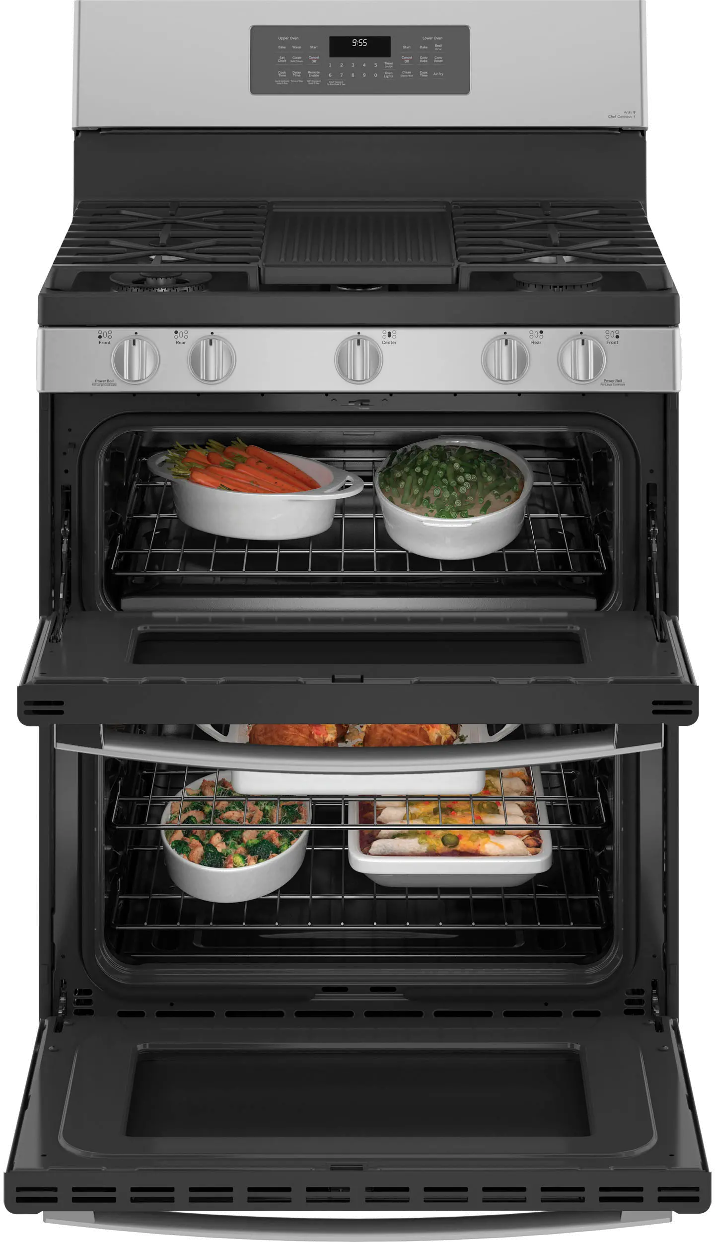 PGB965YPFS GE Profile Double Oven Gas Range - Fingerprint Resistant Stainless Steel-13