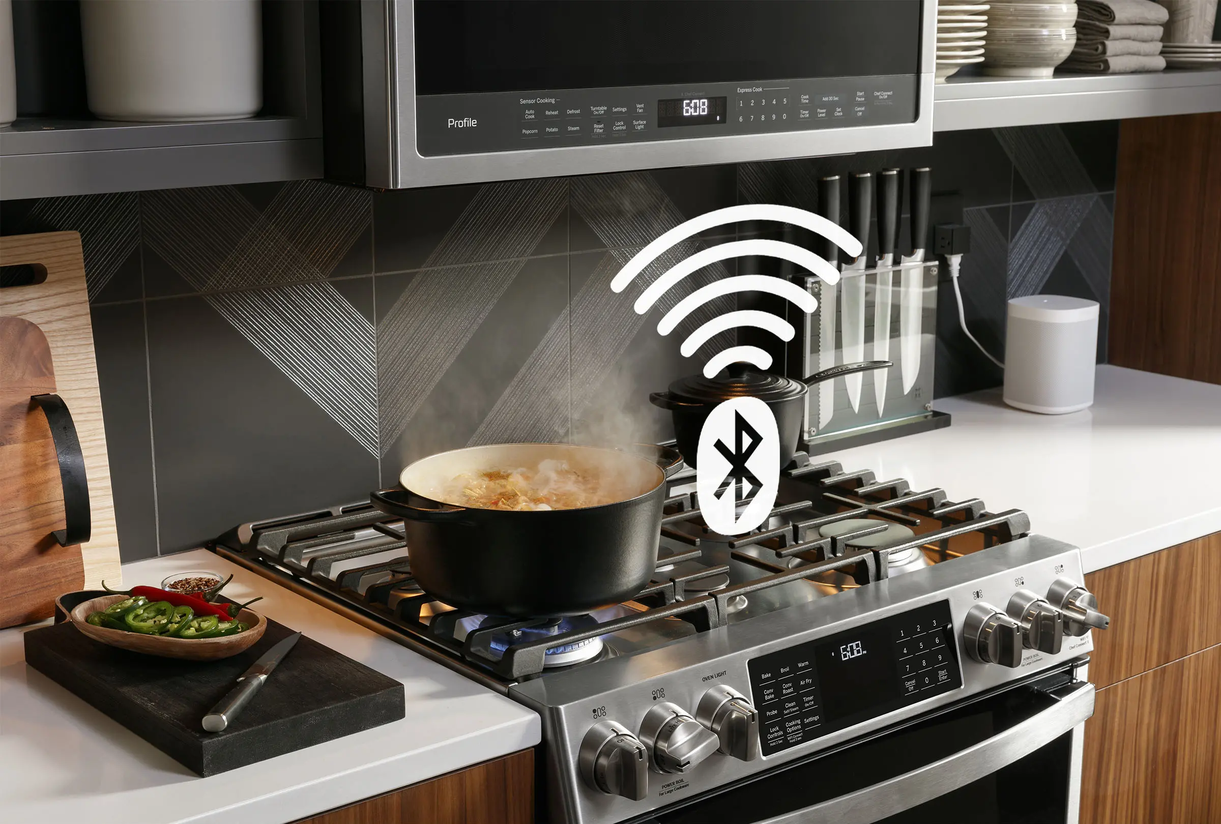 PGB965YPFS GE Profile Double Oven Gas Range - Fingerprint Resistant Stainless Steel-6