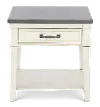 Del Mar Antique White and Gray End Table