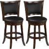 Woodgrove Black Swivel Counter Height Stool, Set of 2