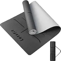 Letsfit Black and Gray Yoga Mat