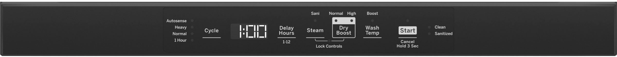 GDT550PGRBB GE Black Dishwasher with Front Control-3