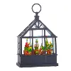 Clearance 9.5 Inch Potted Flowers Lighted Greenhouse