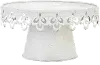 12 Inch White Scalloped Pedestal