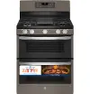 JGBS86EPES GE 6.8 cu ft Double Oven Gas Range - Slate
