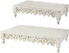 17.25 Inch White Distressed Riser