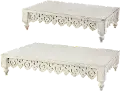 17.25 Inch White Distressed Riser