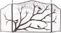 55 Inch Birds On Branch Fire Screen