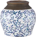 7.5 Blue Transferware Vase
