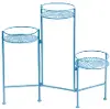 Clearance Spring Fling Blue Metal Folding Plant Stand